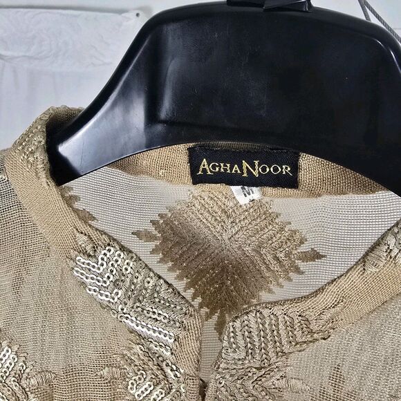 Agha Noor Kurta Indian Pakistan Traditional Ethnic Dress Kurta Medium Embroidery - Picture 6 of 10